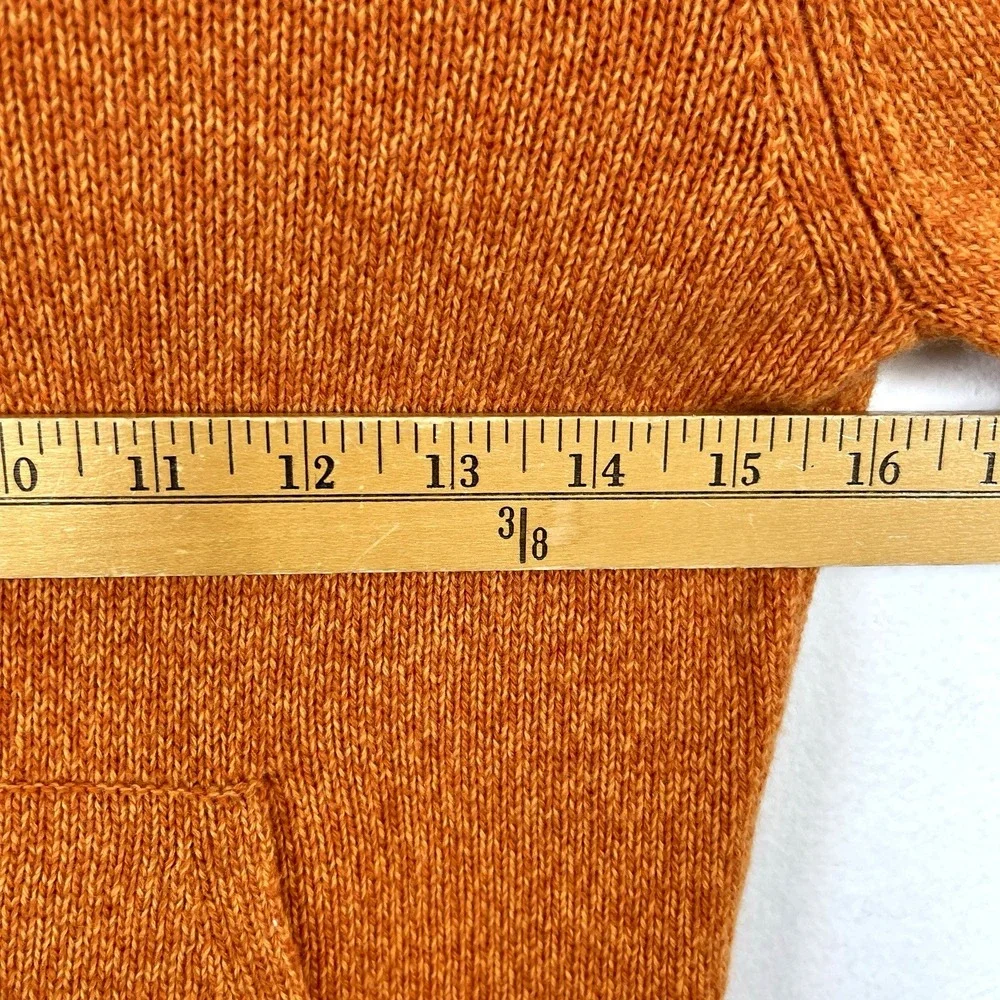 NWT Vince Womens 100% Cashmere Sweater Hoodie‎ Size M Orange Lightweight READ